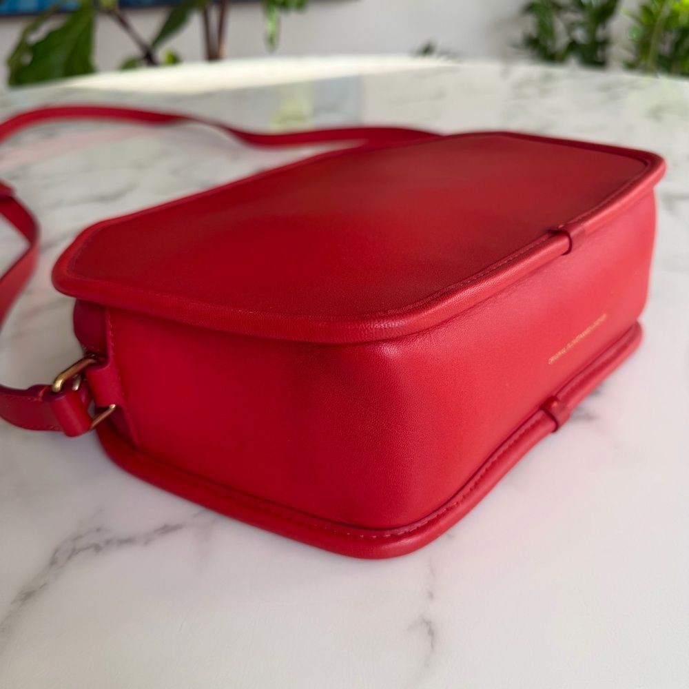 COACH Originals Archival Zip Geometric Pouch Leather Crossbody Bag Carmine Red - Picture 7 of 16